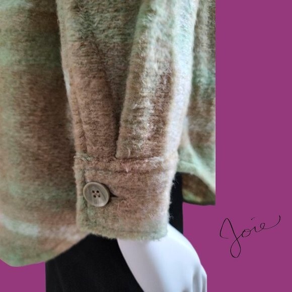 JOIE NEW Plaid Flannel Flap Button Pockets Long Sleeve Shacket - Picture 6 of 10